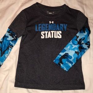 Under armor boys long sleeve gray shirt